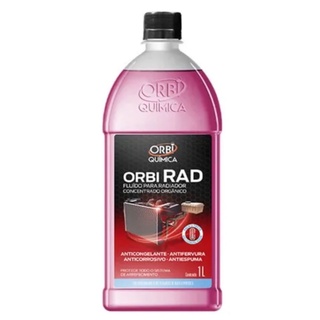Aditivo para Radiador Rosa Fluído Orgânico Concentrado 1L Orbi Anticongelante