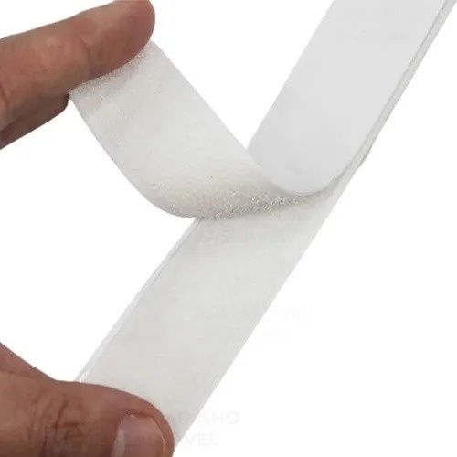 Fecho De Contato Adesivo 50mm Branco 3 Metros Com Adesivo