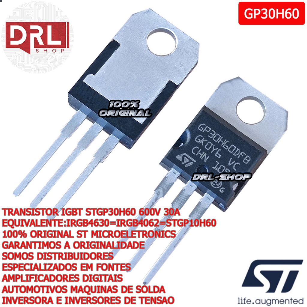 Kit 10 Gp30h60 = Irgb4630 Gb4630 Usina JFA Taramps Stetsom