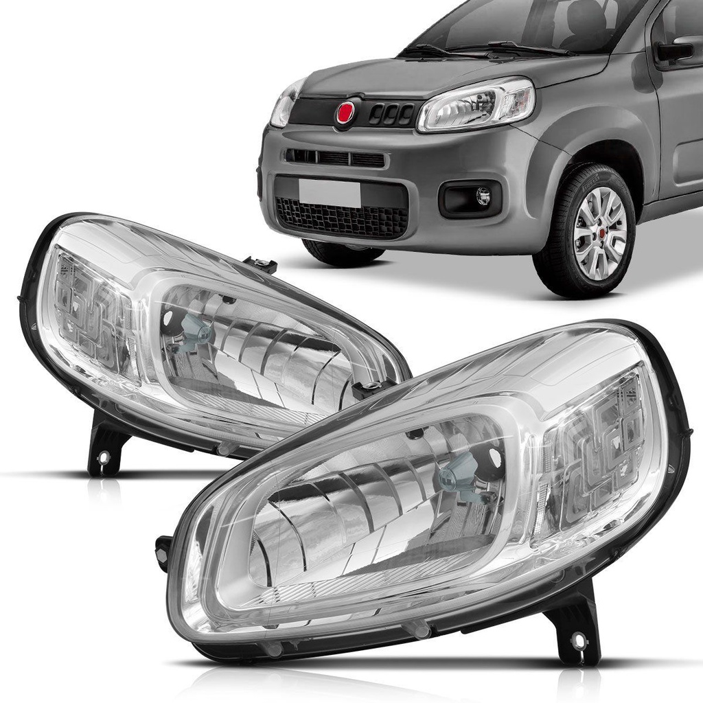 Farol Uno 2015 2016 2017 2018 Foco Simples Cromado