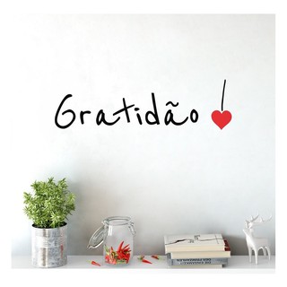 Adesivo Decorativo De Parede Motivacional Gratidão em Oferta na Shopee