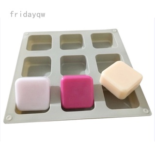 Fridayqw 9 Grade Molde De Silicone Sabonete Artesanal Diy Fazer Sabão Quadrado Ferramenta Moldes & Appdog & &