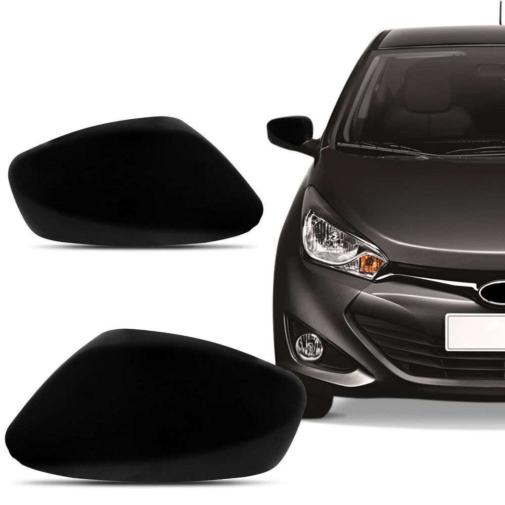 Capa de Retrovisor HB20 Hatch Sedan 2012 a 2018 Preto Sem Seta em Oferta na Shopee