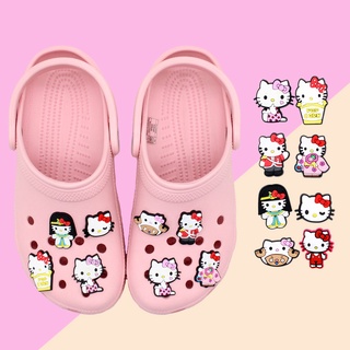 Jibz Bonito Olá Kitty Temática DIY Destacável decorate accessories Sandália pvc Croc Presentes shoe charms Dos Miúdos 1000 + Fivela Estilos Para Escolher A Partir De