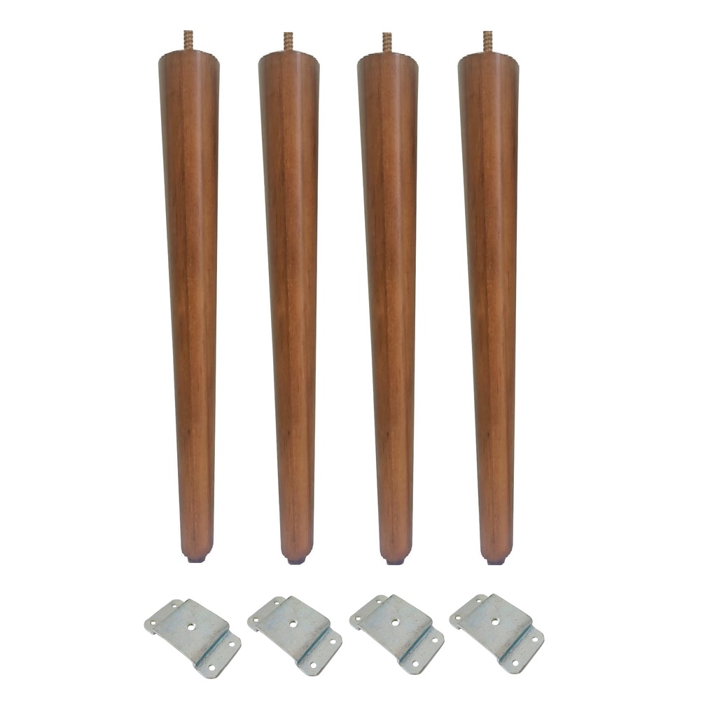 4 Pés Palito 75cm Rosca 5/16 + Chapa Reta Metal