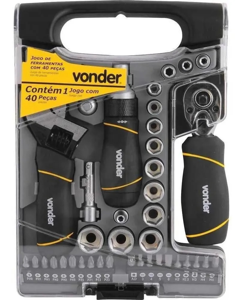Jogo De Soquete E Ferramentas Vonder Com Catraca 40 Peças em Oferta na Shopee