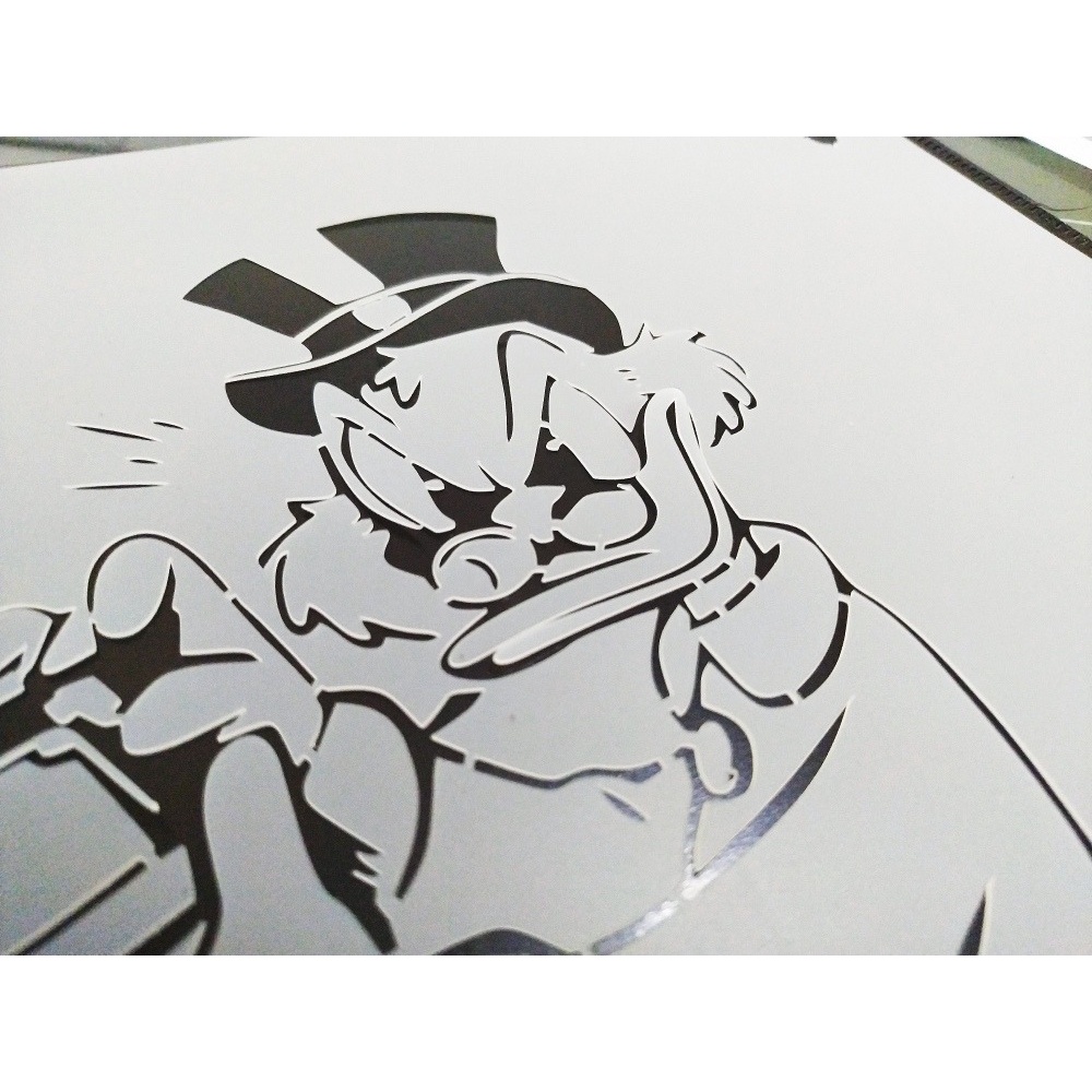 Stencil Tio Patinhas Para Aerografias e Pinturas