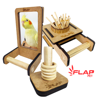 brinquedo para calopsita, pega argola, pega palito e espelho,kit brinquedo para calopsita, agapornis, periquito, ring neck