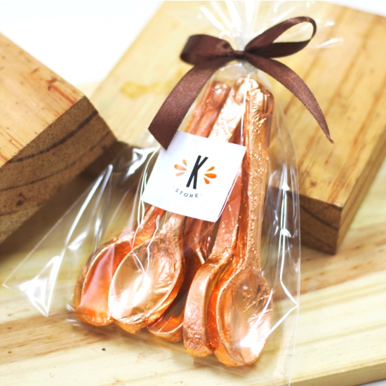 Kit 5 Colheres de Chocolate Belga ao Leite - Linha Karamell em Oferta na Shopee