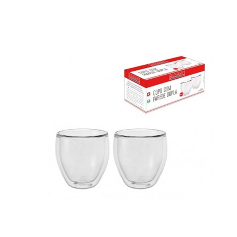 Copo fundo duplo 80ml 2 pecas cpbx-037 | Shopee Brasil