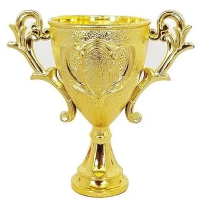 Mini Troféu Metalizado Dourado unid. Festa, Decoração, Lembrança em Oferta na Shopee