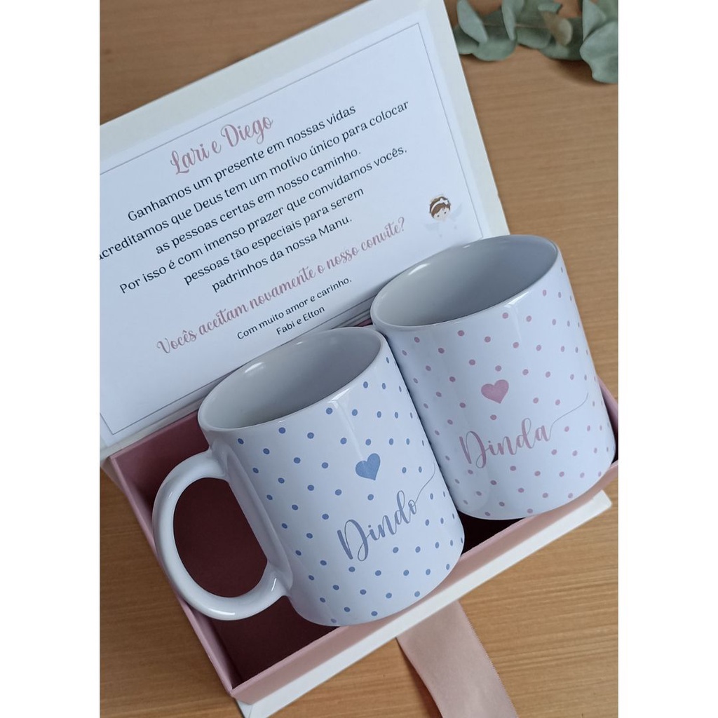 Convite Padrinhos Batizado/Batismo/Consagração em Oferta na Shopee