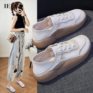IELGY Feminino Em Malha Respirável Sapatos Brancos