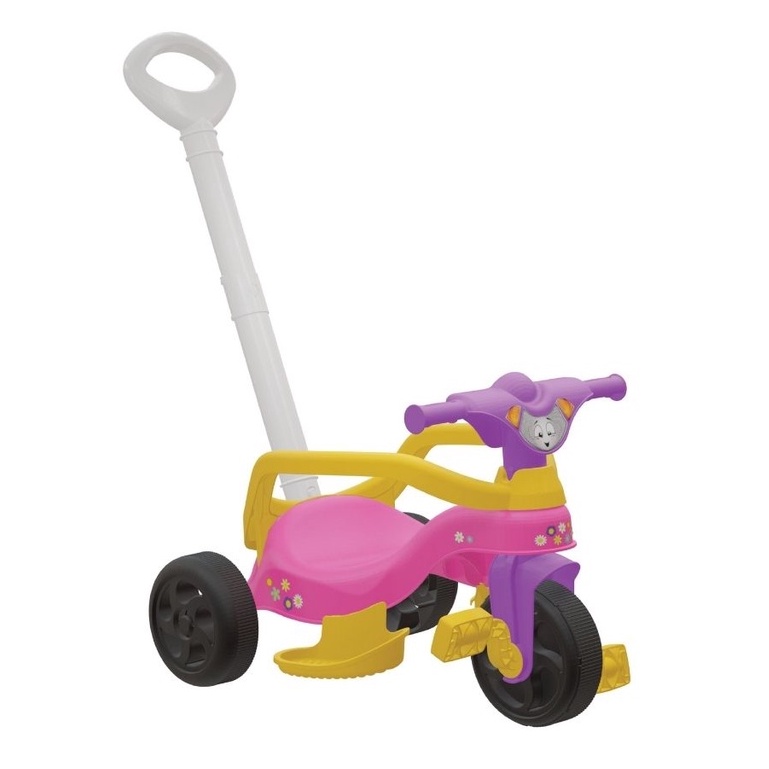 Triciclo Infantil Para Bebe Triciclo Com Haste Para Empurrar Menina
