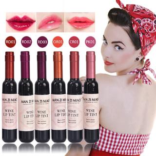 6 Cores Gloss Labial Em Formato De Garrafa De Vinho Vermelho À Prova D 