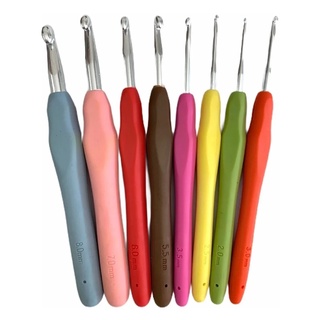 Agulha de Crochê Barbante Cabo Silicone