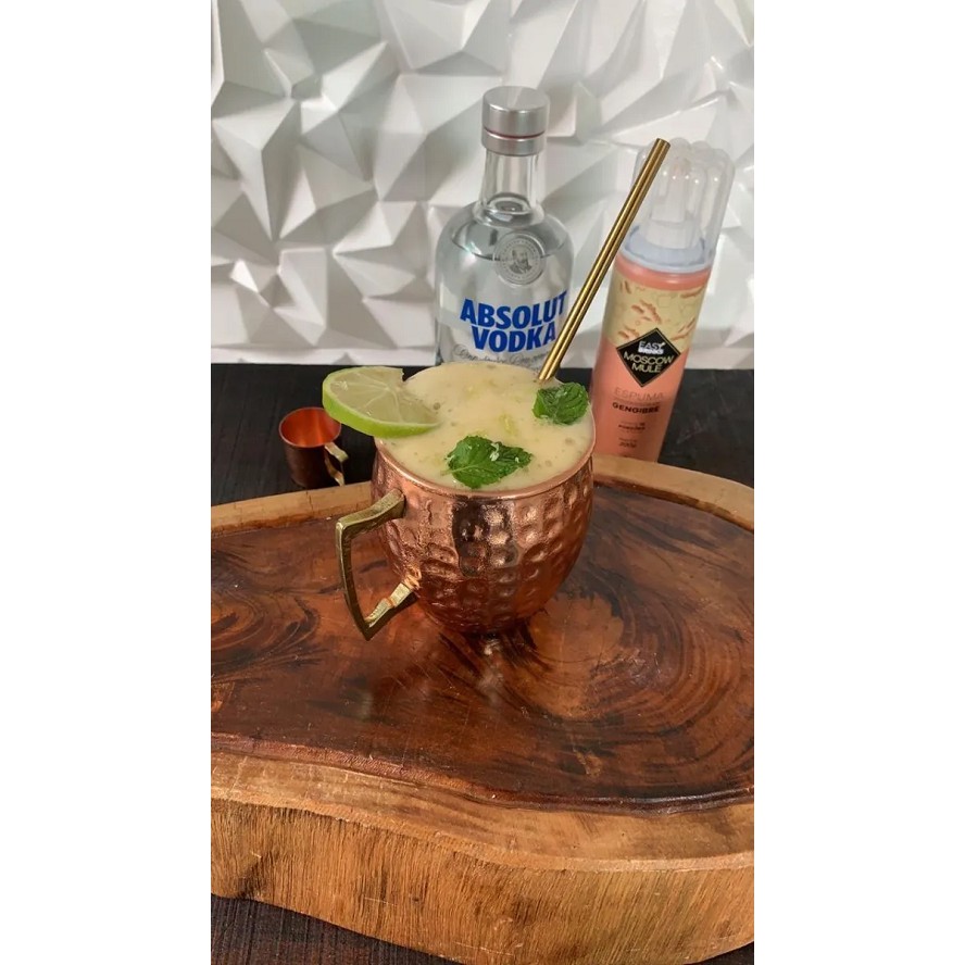 Caneca Para Moscow Mule Cobre 500 Ml Martelada Impermeabilizada