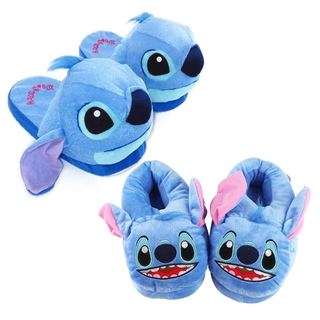 28cm 2 Estilos Disney Lilo E Stitch De Pelúcia Chinelos Home Indoor Inverno Quente Sapatos