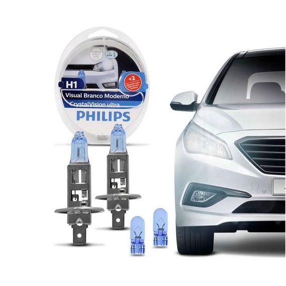 Par Lampada Philips H1 4300k Cristal Vision + Pingo T10 - Spare Parts and Accessories for Vehicles