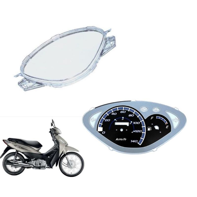 Mostrador Painel + Lente visor painel HONDA Biz 125 2006 a 2008