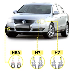 Kit Ultra LED Volkswagen Passat 2006/2010 20000 Lúmens 6500K
