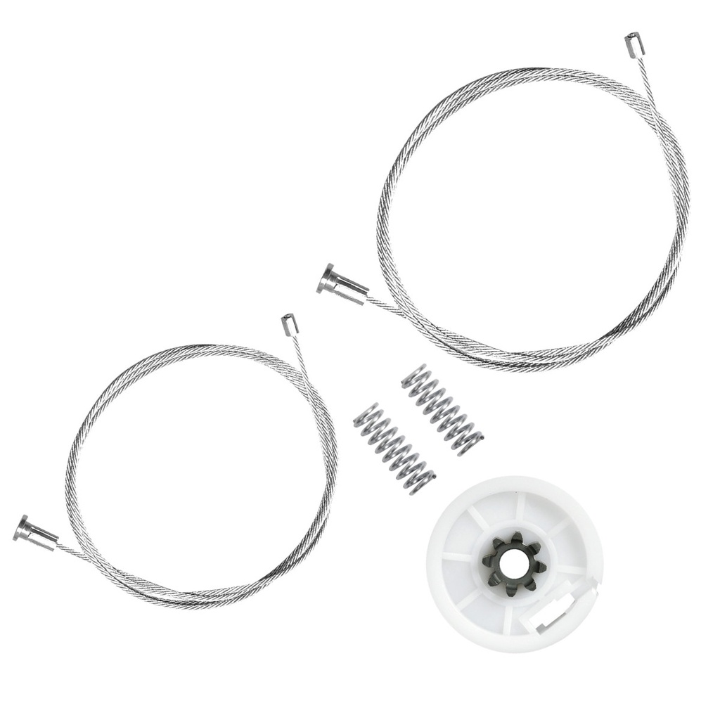 KIT REPARO MAQUINA VIDRO ELETRICO CITRÖEN C3 HATCH PORTA TRASEIRA DIREITO ESQUERDO COM 2 MOLAS