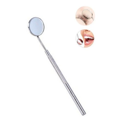 Espelho Dentista Precisão Extensão Alongamento Cílios Prata