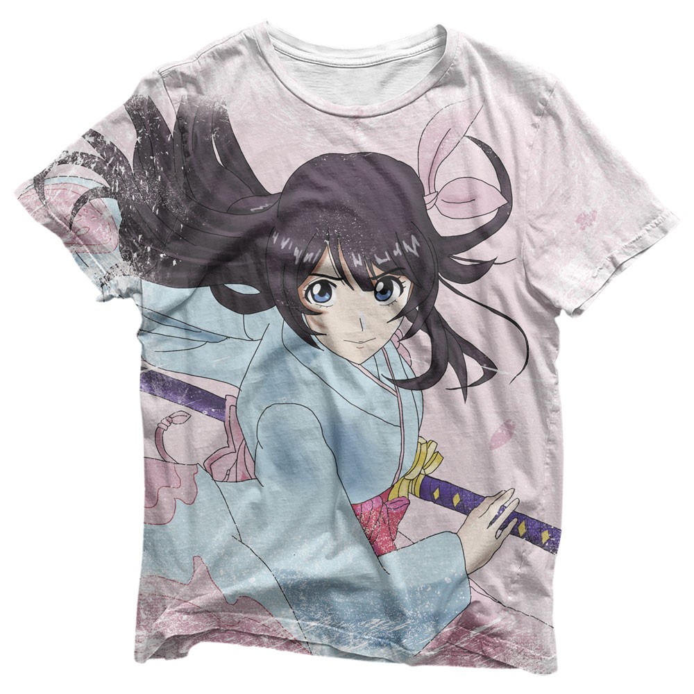 Camisa Amamiya Sakura - Camisas Shin Sakura Taisen Estampa Total