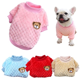 Roupas De Inverno Cão Pequeno E Médio Pet Camisola Rosa Push Bonito Plush Yorkshire Terrier Acessórios Do Gato em Oferta na Shopee