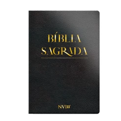 Bíblia Sagrada NVI Slim | Letra Normal | Tamanho Grande | Luxo - Preta