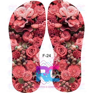 Lonitas Florais Tons Rosas  para customização em Oferta na Shopee