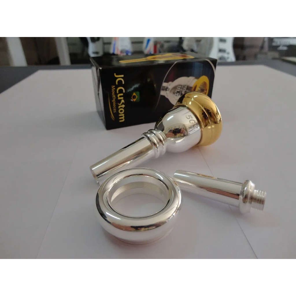 Bocal Jc Custom Trombone 5gs Calibre Duplo Megatone 2 Bordas 5 gs