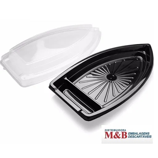 50 Barca Boat Media Para Açai Descartável 27cm Sushi Barco