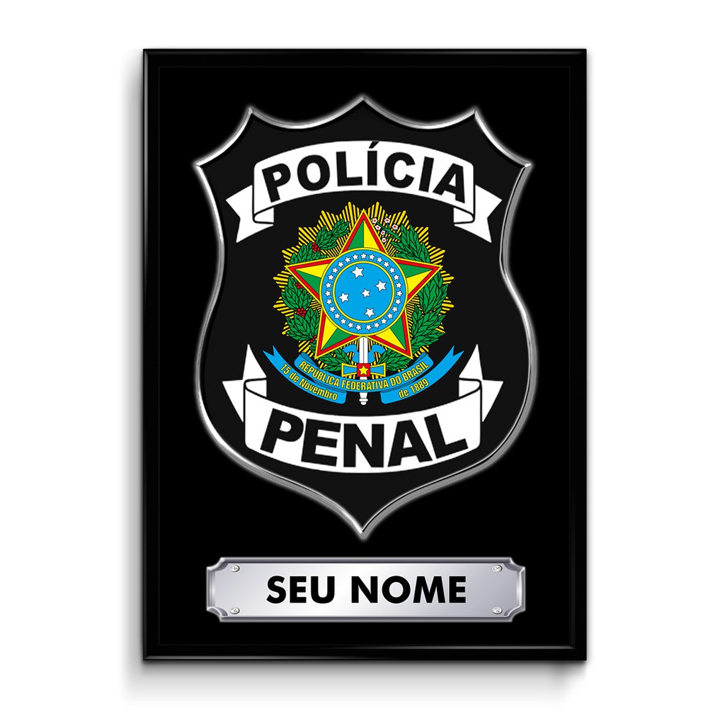 Quadro Polícia Penal Federal Personalizado Com Nome Penal