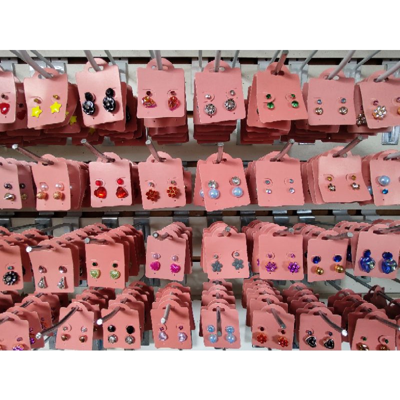 60 Pares Brincos Variados Pequenos Revenda Brinde Feminino Atacado TAG Rose