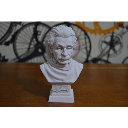 Escultura Bustos Einstein Newton Galileu Po Marmore Italy