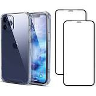 Kit Capa Capinha IPhone 12 Tela 6,1 Queda Borda Refor?adas + Película de Vidro 3D