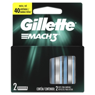 Carga Para Lâmina De Barbear Gillette Mach3 - 2 unidades em Oferta na Shopee