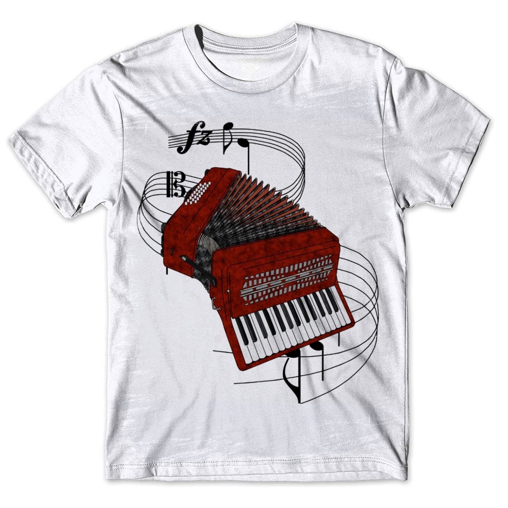 Camisa Camiseta Masculina Feminina Infantil Música instrumento Acordeon  Sanfona REF 01 | Shopee Brasil