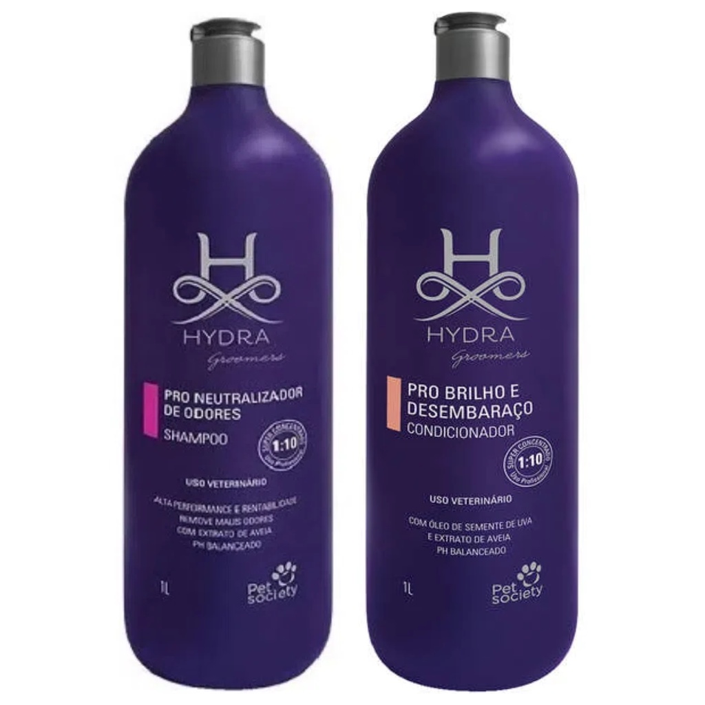 Shampoo Banho e tosa PETSOCIETY Neutralizador  Odores 1L + Condicionador Brilho D.1L em Oferta na Shopee