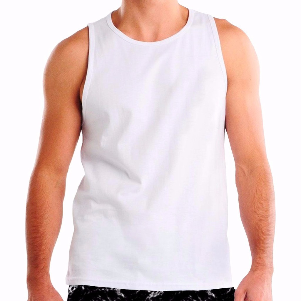 Regata Masculina Academia Básica Camiseta Tradicional Super Confortável Verão Masculino Treino