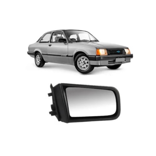 Espelho Retrovisor Lado Direito Chevette 87 88 89 90 91 92 93 Fixo Sem Controle