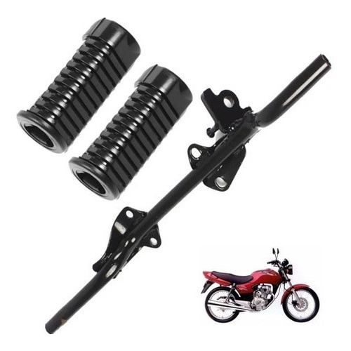 Pedal Apoio Estribo + Borracha Cg 125 Titan Fan 2000 A 2008