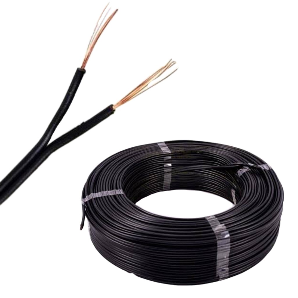 Cabo Fio Paralelo 0,75mm 2x18 Preto 50 Metros Menor Preço Top Cameras Alarmes
