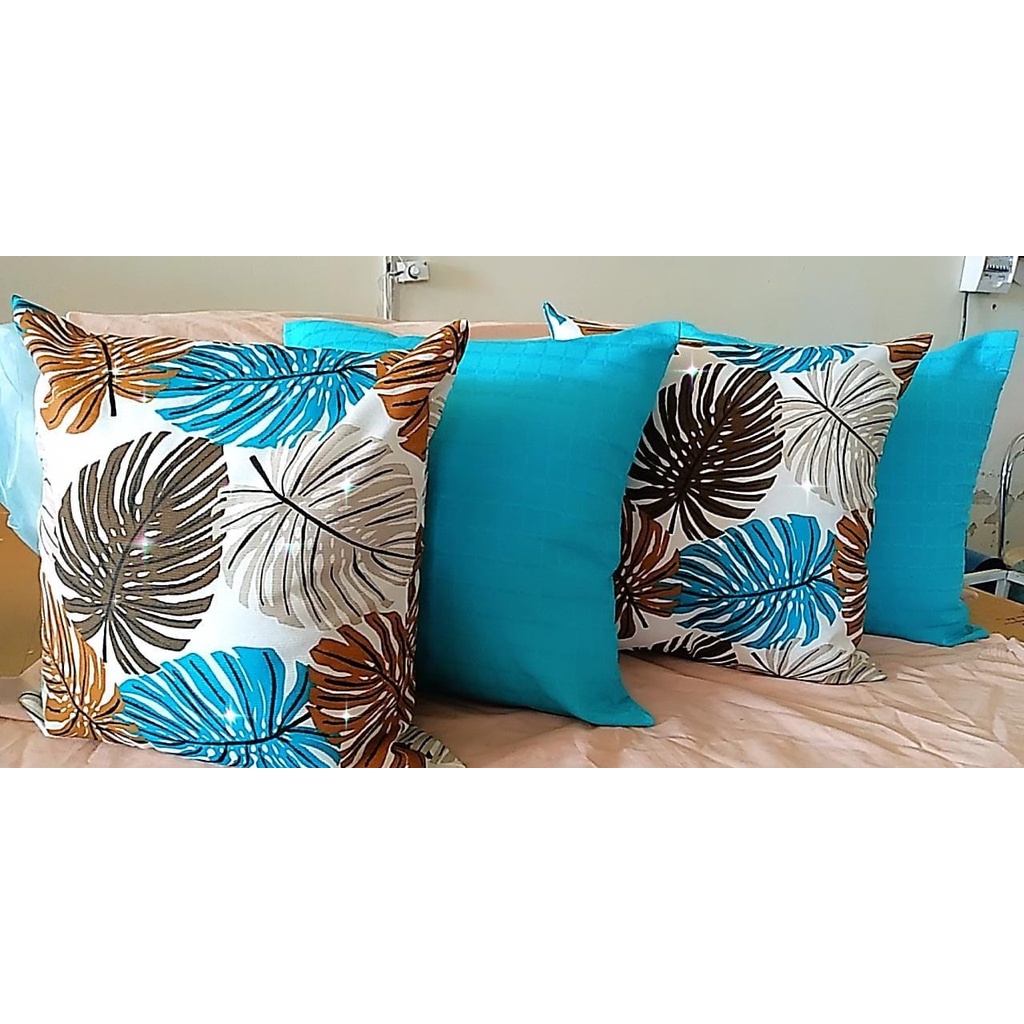 Almofada Cheia Decorativa Pra Sala Sofá Floral e Azul Quatro Jogo Com 4  Almofadas Cheias | Shopee Brasil