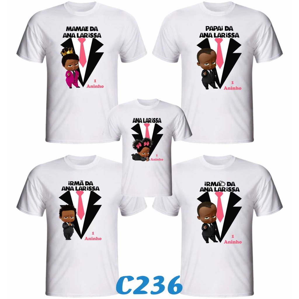 Kit 6 Camisetas Personalizada A Poderosa Chefinha para aniversário ou festa temática