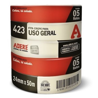 Fita Crepe Uso Geral 24x50 423 Com 5un Adere
