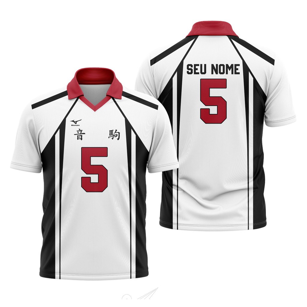 Camiseta Premium Uniforme Nekoma Nome e Número Personalizável Anime Haikyuu em Oferta na Shopee