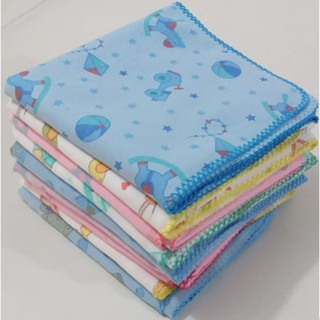 Cueiro Flanelado Bebê Estampado 80x80cm Com Crochê Kit Com 5 em Oferta na Shopee
