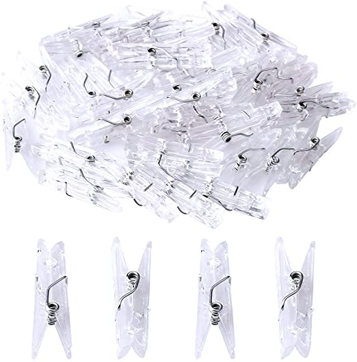 50 Pcs Pregadores De Roupas, Clips De Plástico Para Pendurar, Mini Pregadores De Roupas, Fotos, Artesanato Decor Clip